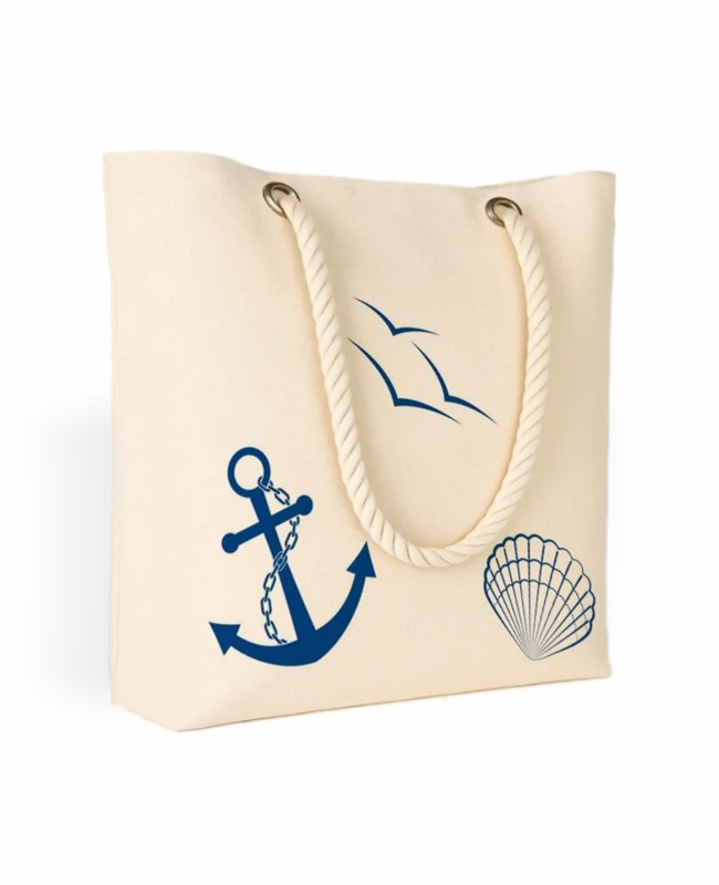 Halat İp Kanvas Plaj Çantası